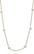Bowood Lane Lo Freshwater Pearl & Gold Chain Necklace