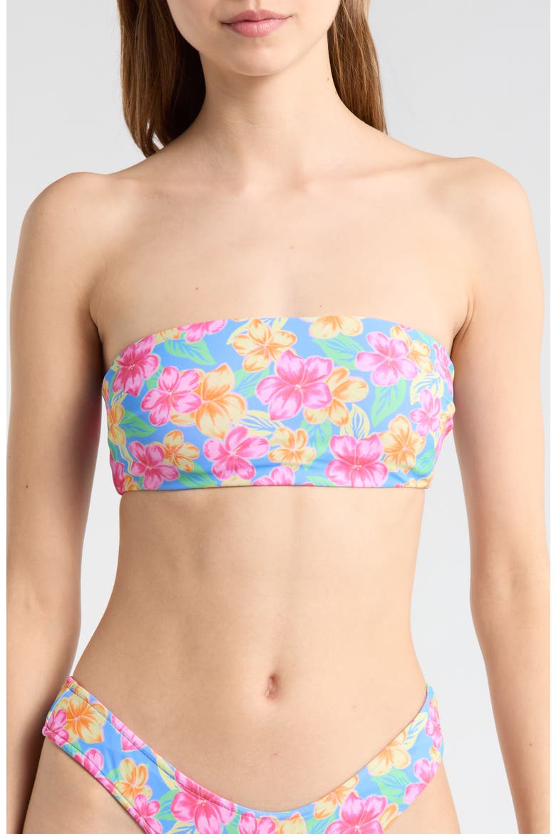 Malibu Cover Bandeau Swim Top, Main, color, BLUE