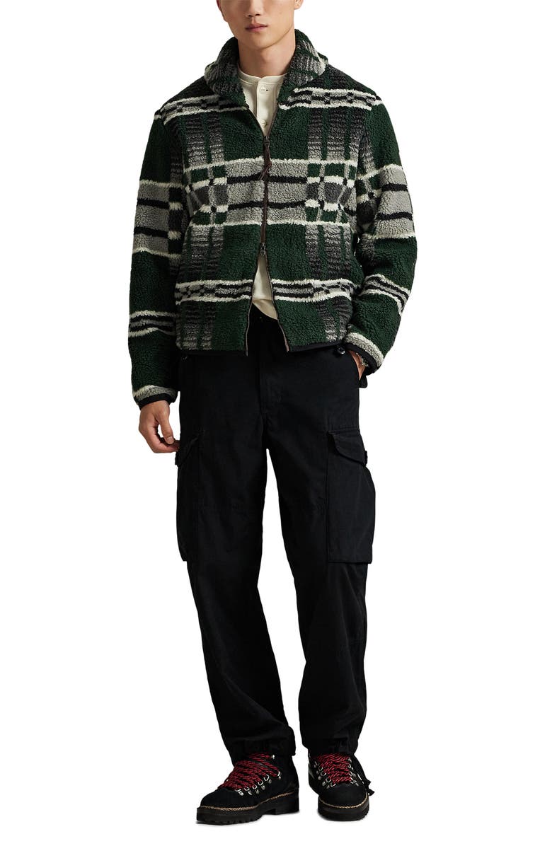 Polo Ralph Lauren Geometric Print High Pile Fleece Jacket, Alternate, color, Canadian Blanket