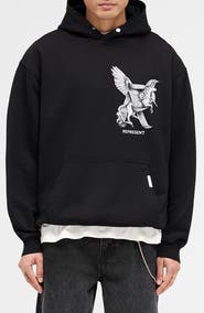 Represent Elegance in Motion Cotton Graphic Hoodie