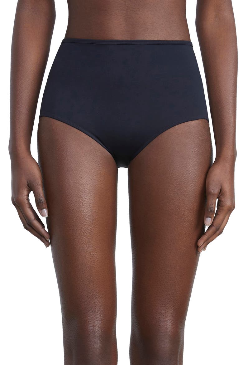 L148 High Waist Bikini Bottoms, Main, color, BLACK