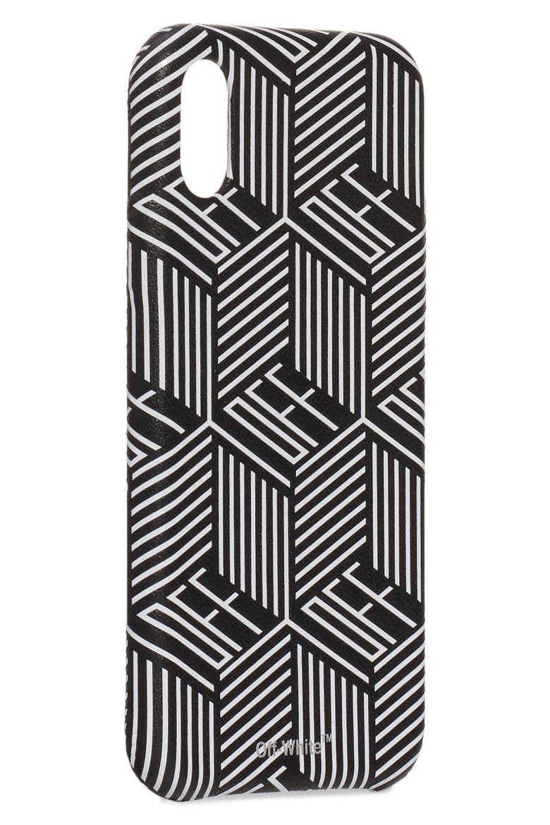 Monogram iPhone X Case, Alternate, color, BLACK ALL OVER