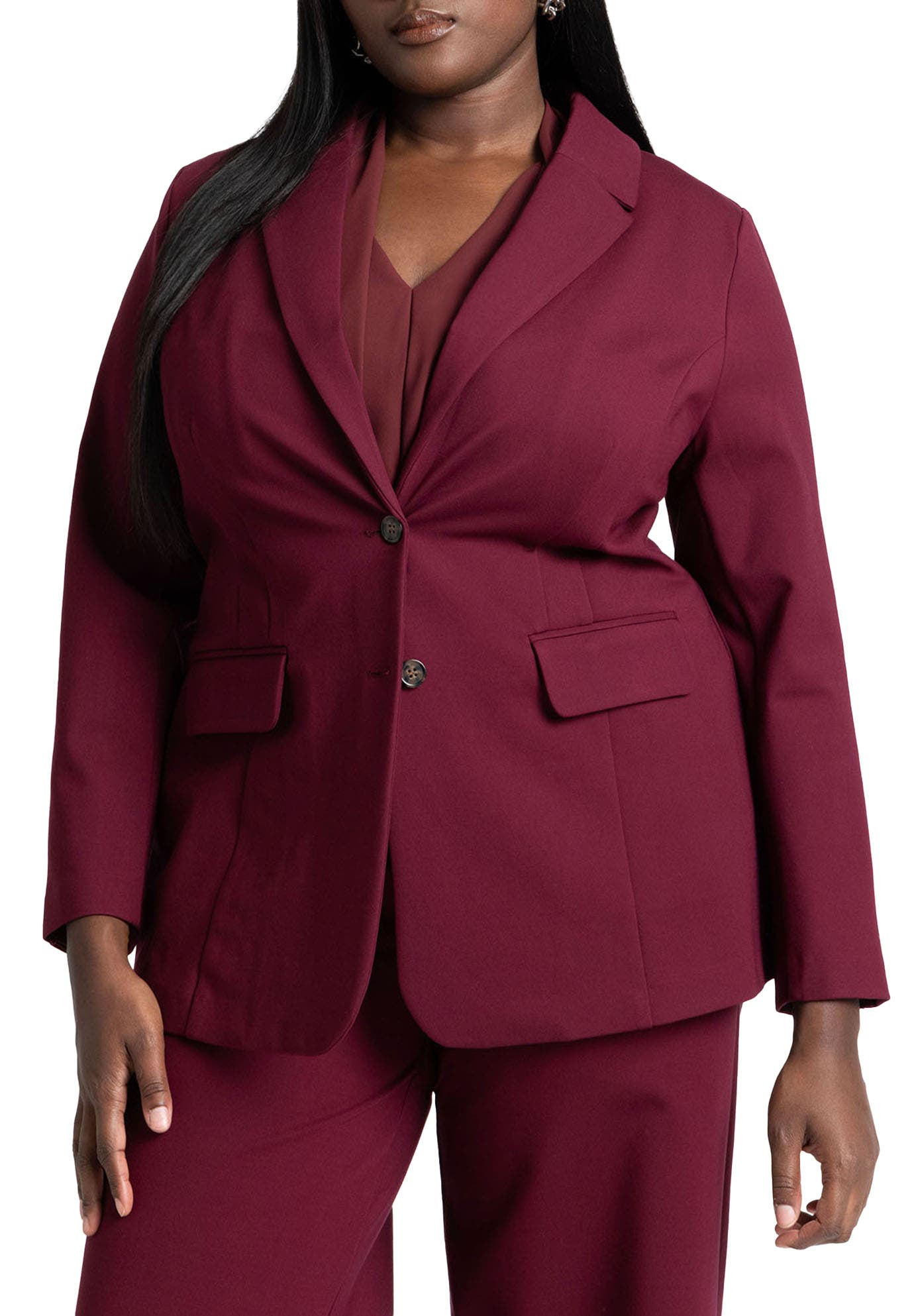 The Ultimate Stretch Long Two Button Blazer