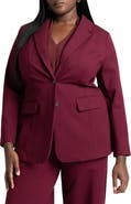 ELOQUII The Ultimate Stretch Long Two Button Blazer