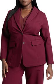 ELOQUII The Ultimate Stretch Long Two Button Blazer