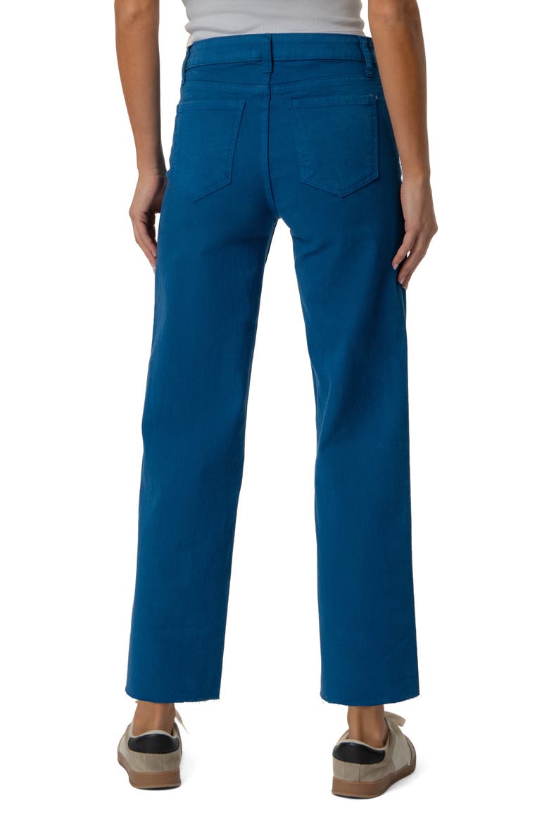 Raw Hem High Waist Ankle Wide Leg Jeans, Alternate, color, SAPPHIRE