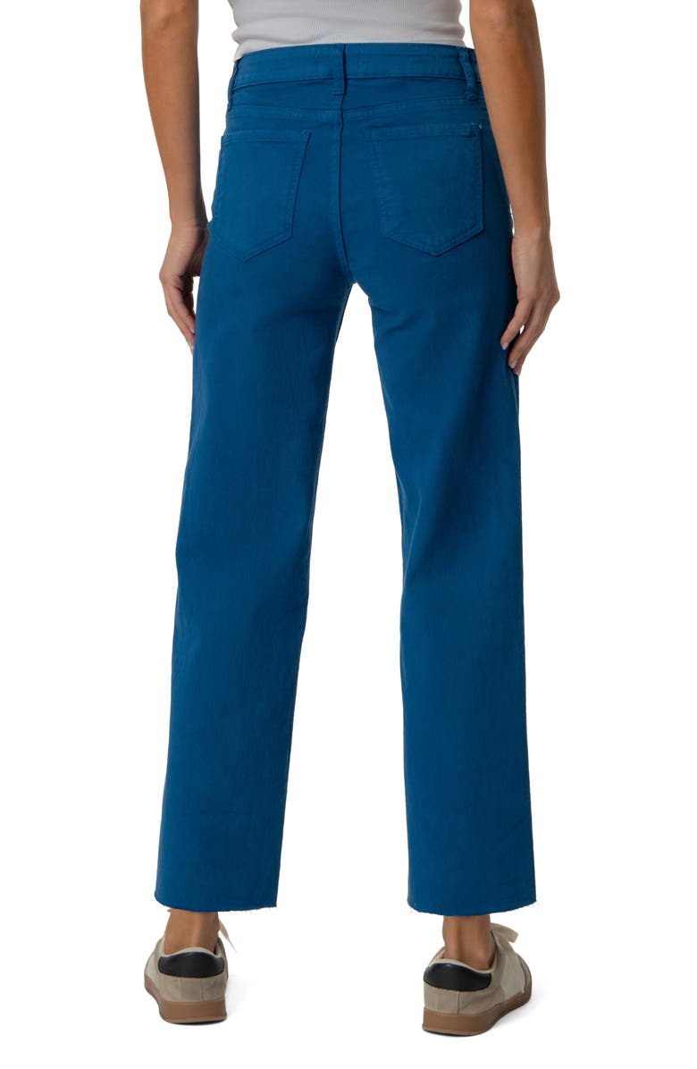 KUT from the Kloth Raw Hem High Waist Ankle Wide Leg Jeans, Alternate, color, Sapphire