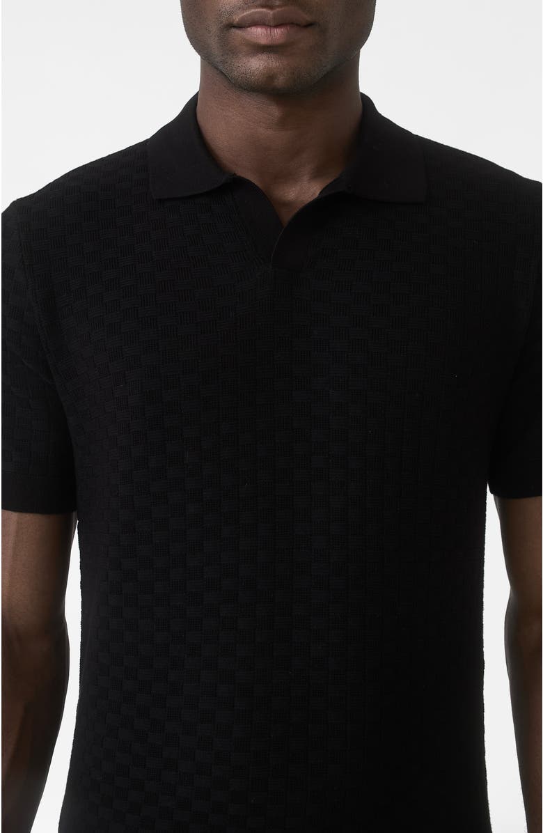 MAUVAIS Nerano Slim Knit Polo, Alternate, color, Black