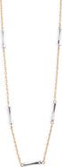 ARGENTO VIVO Two Tone Bar Station Necklace