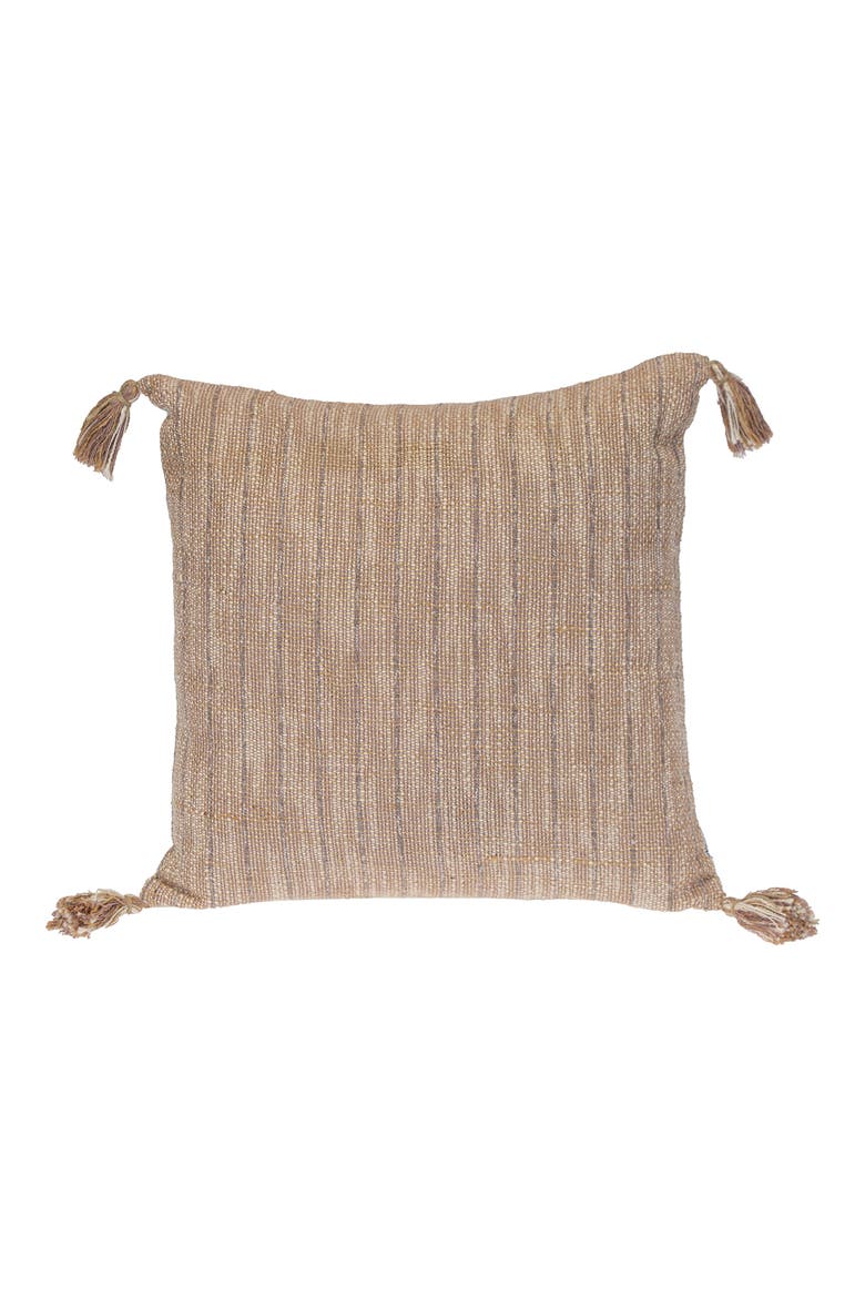 Woven Cotton Accent Pillow, Main, color, BROWN
