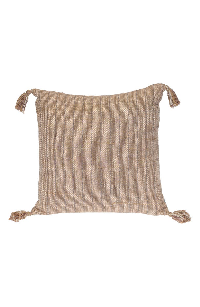 PARKLAND COLLECTION Woven Cotton Accent Pillow, Main, color, Brown