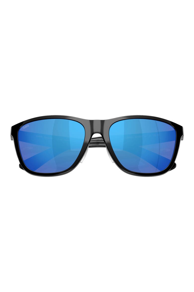 Corrientes 57mm Sunglasses, Alternate, color, BLACK / BLUE MIRROR