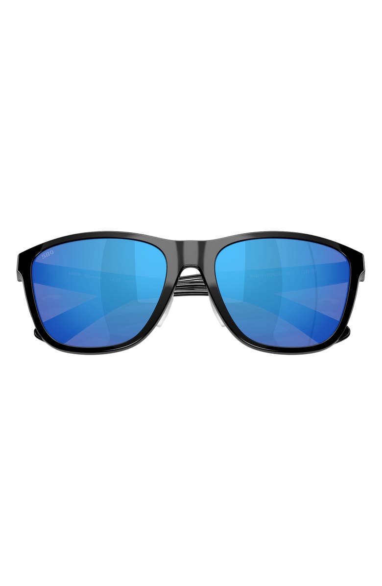 Costa Del Mar Corrientes 57mm Sunglasses, Alternate, color, Black / Blue Mirror
