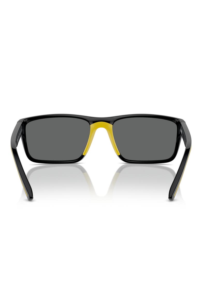 59mm Rectangular Sunglasses, Alternate, color, BLACK