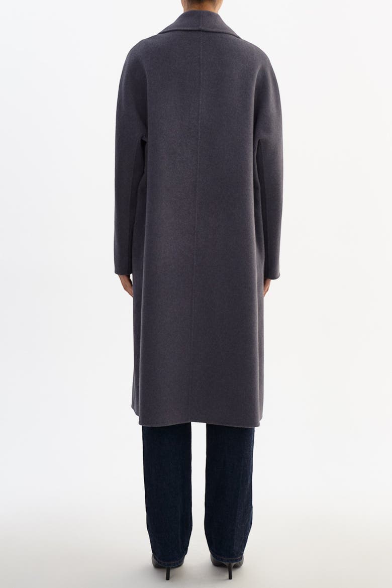 THARA | Shawl Collar Wool Coat, Alternate, color, Heather Dark Slate