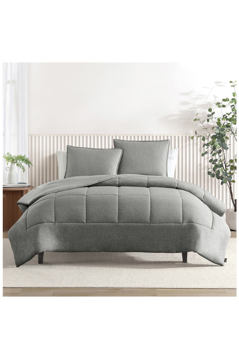 Devon Comforter & Sham Set, Alternate, color, SEAL GRAY HEATHER