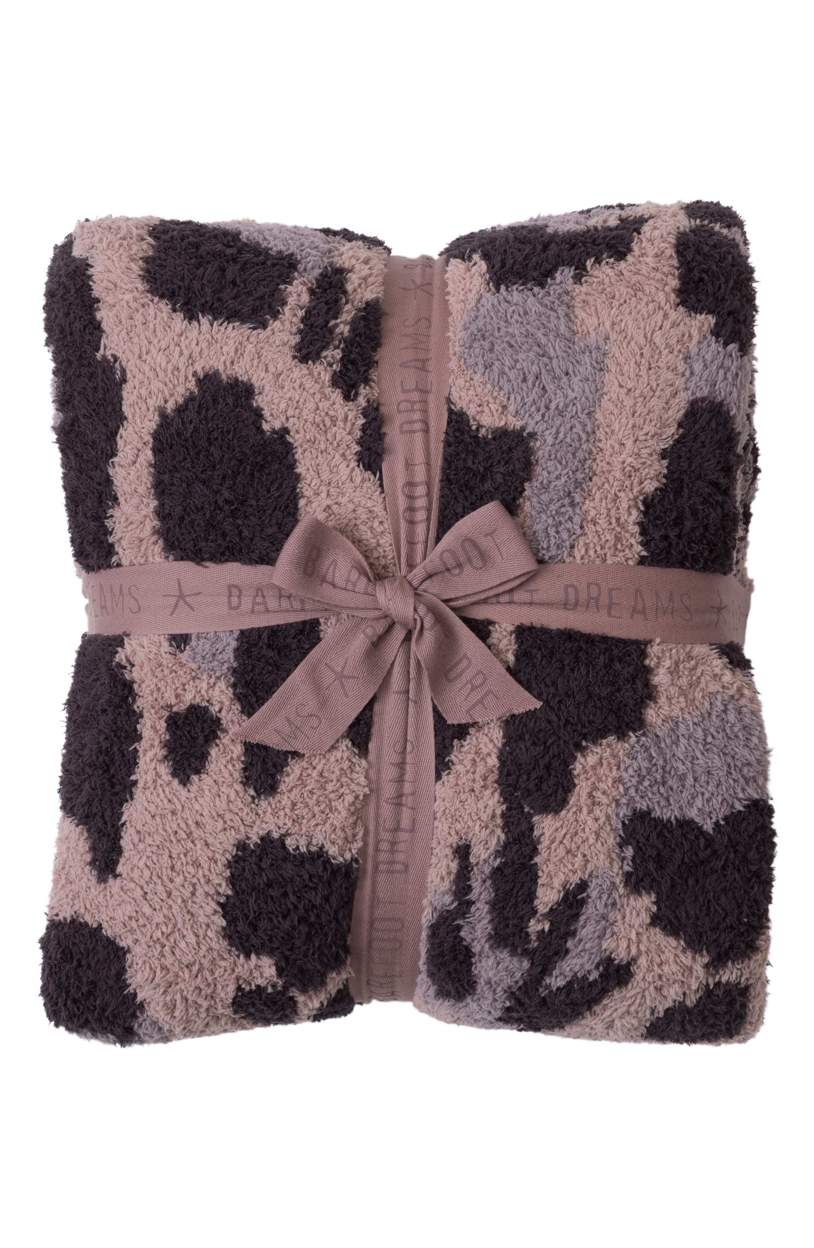 barefoot dreams CozyChic® Exploded Leopard Throw Blanket in Deep Willow Multi at Nordstrom