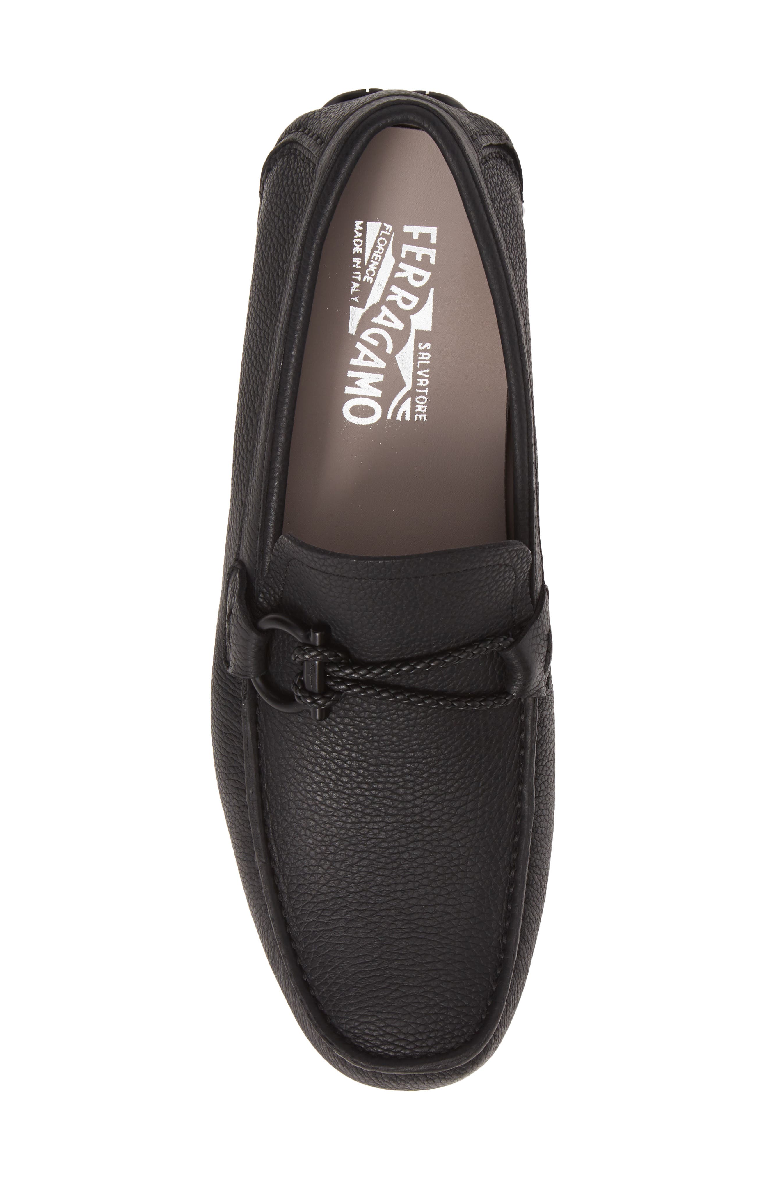 FERRAGAMO Front 4 Driving Shoe, Alternate, color, Nero