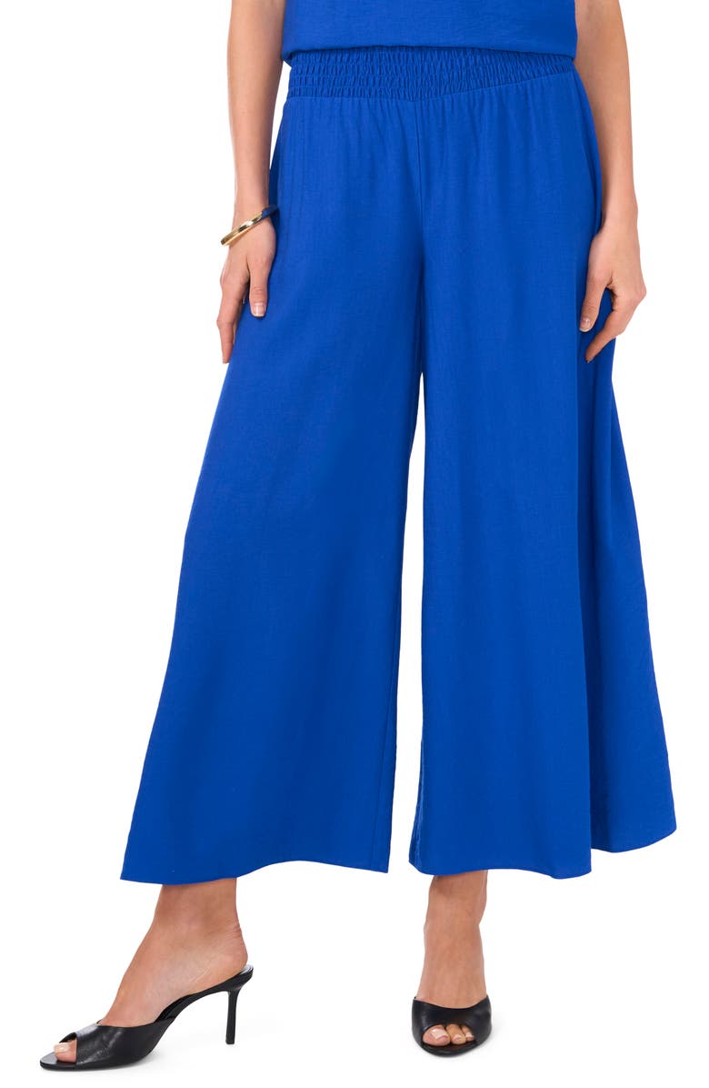 Vince Camuto Smock Waist Wide Leg Pants, Main, color, 