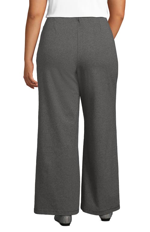 Lands' End Starfish High Rise Palazzo Pants In Charcoal Heather