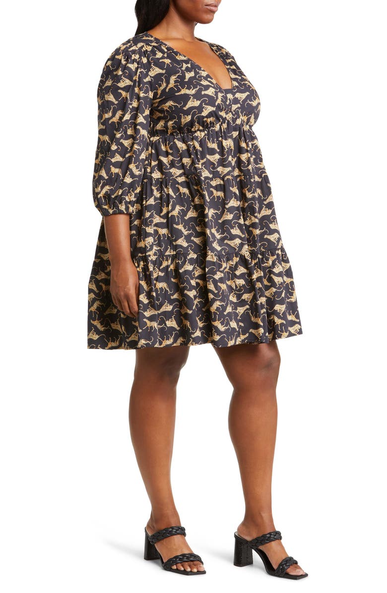Leota Zariah Floral Stretch Organic Cotton Dress, Alternate, color,