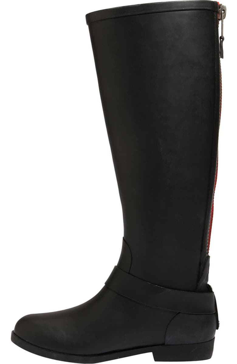 Steve Madden 'Tsunamii' Contrast Zip Rain Boot, Alternate, color,