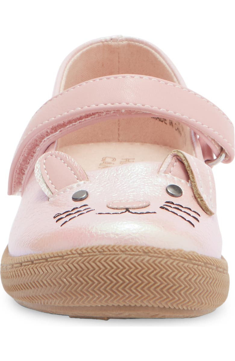 Harper Canyon Kids' Bunny Critter Mary Jane Flat, Alternate, color, Pink Metallic