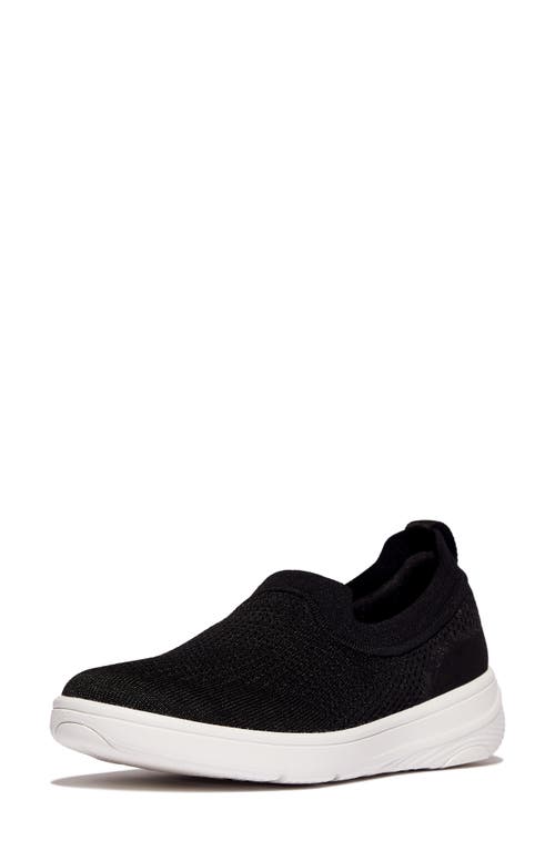 Fitflop Uberknit Slip-on Sneaker In Black