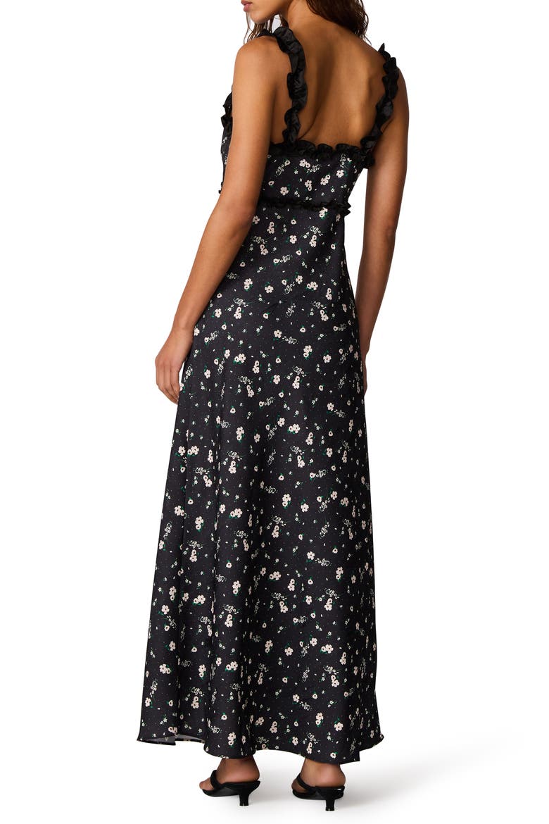 Lavern Floral Ruffle Maxi Dress, Alternate, color, ROSEBUD