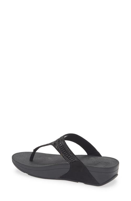 Fitflop Crystal Wedge Flip Flop In Black