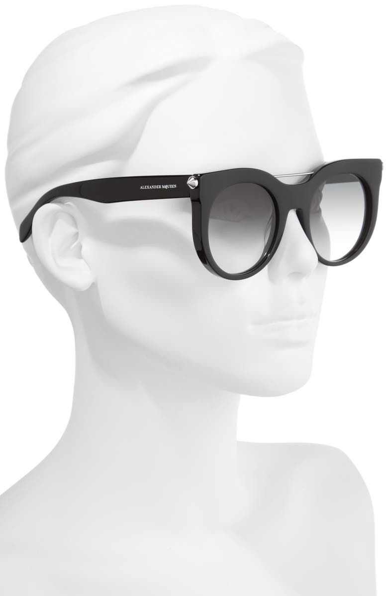 McQueen Alexander McQueen 52mm Cat Eye Sunglasses, Alternate, color, 