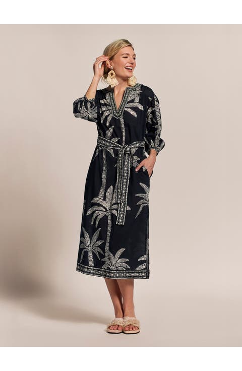 Palm Lined Trista Caftan