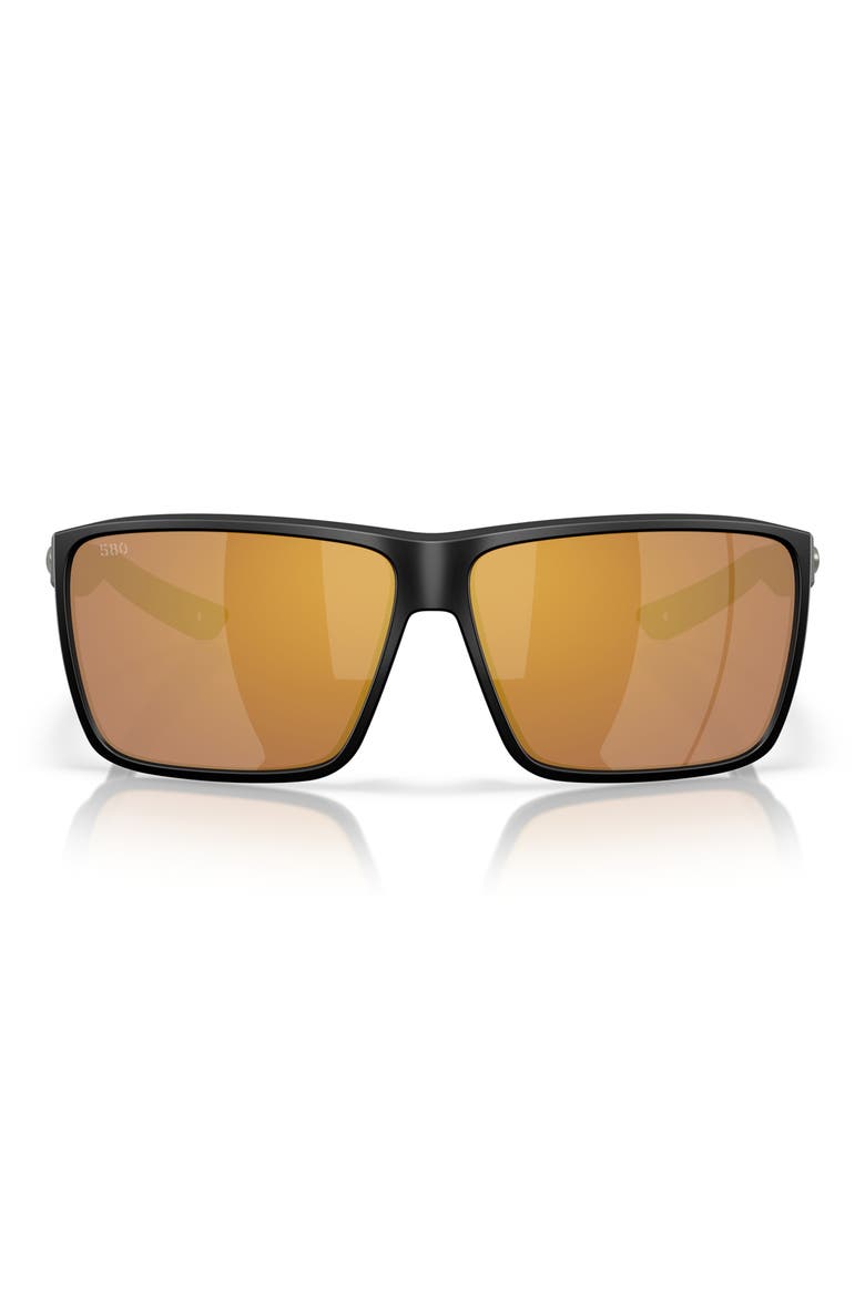 Rincon II 64mm Sunglasses, Main, color, MATTE BLACK / GOLD MIRROR 580G
