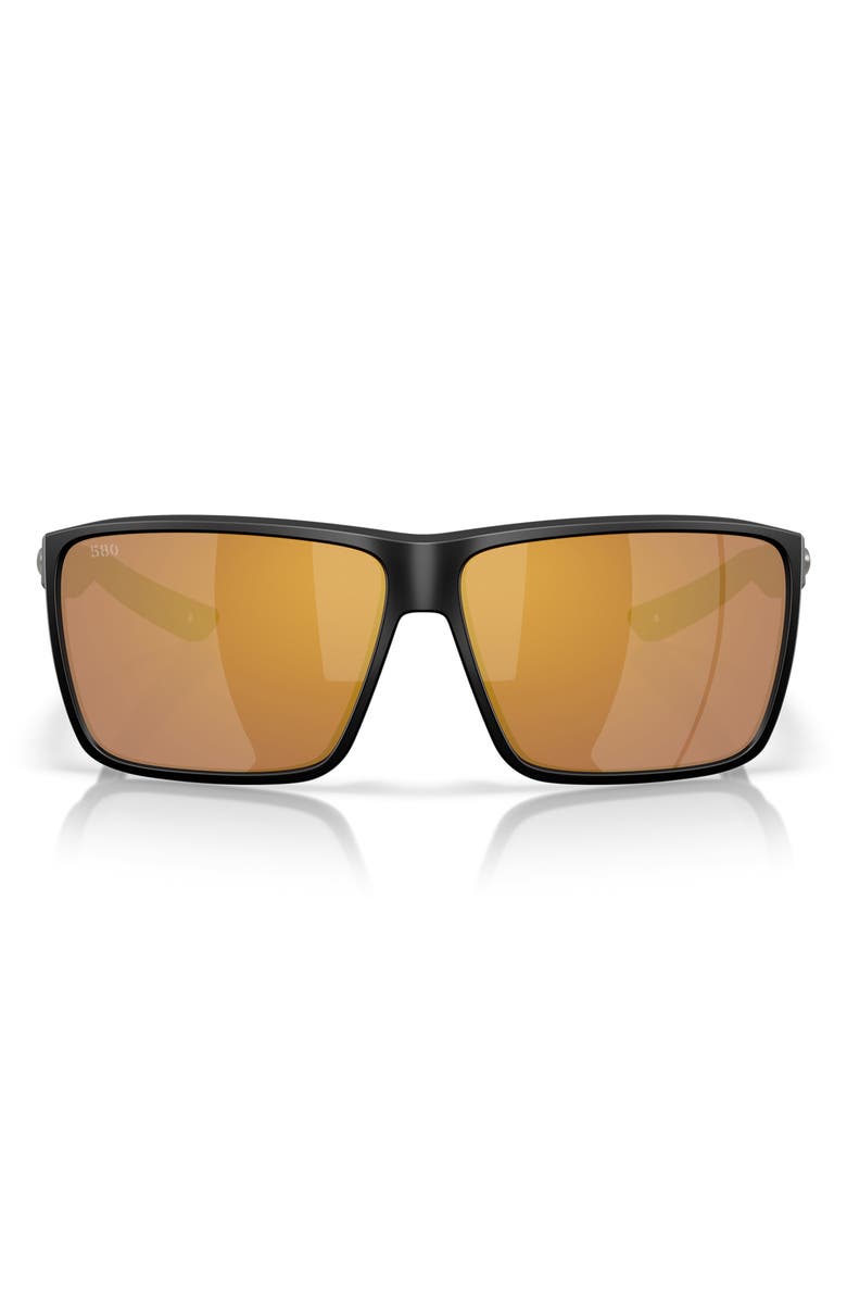 Costa Del Mar Rincon II 64mm Sunglasses, Main, color, Matte Black / Gold Mirror 580G