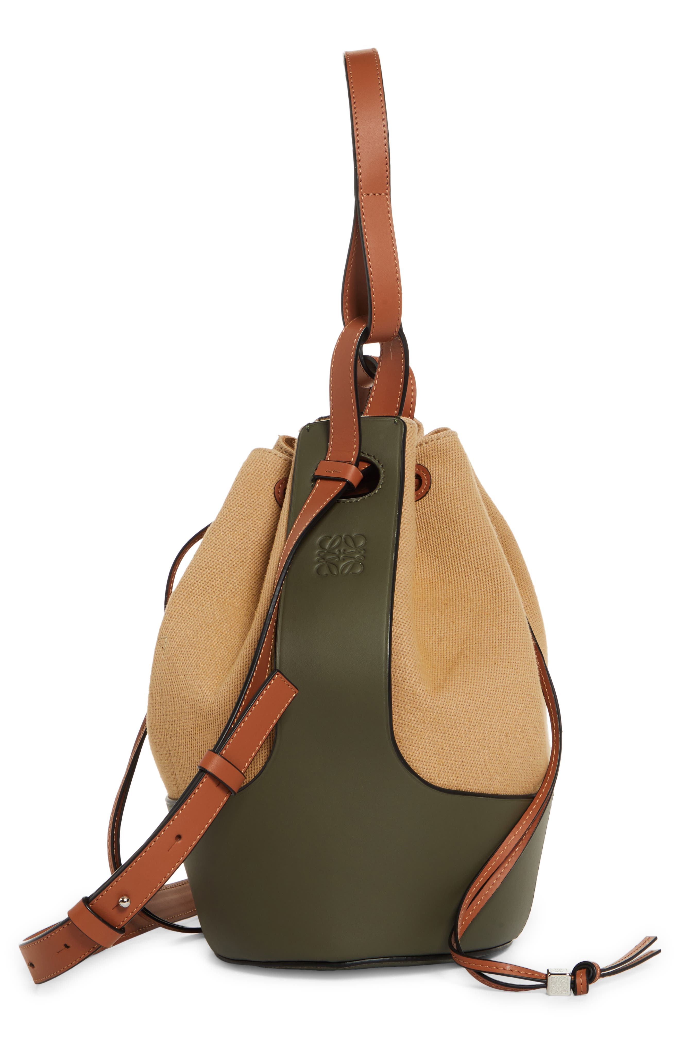 Loewe Balloon Canvas & Leather Bucket Bag, Alternate, color, 