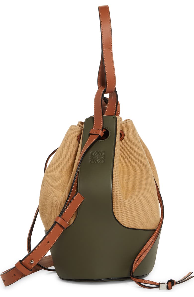 Loewe Balloon Canvas & Leather Bucket Bag, Alternate, color,