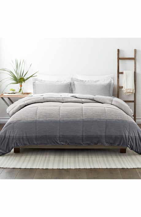 HOMESPUN HOME SPUN Premium Ultra Soft Gray Ombré Down-Alternative Comforter