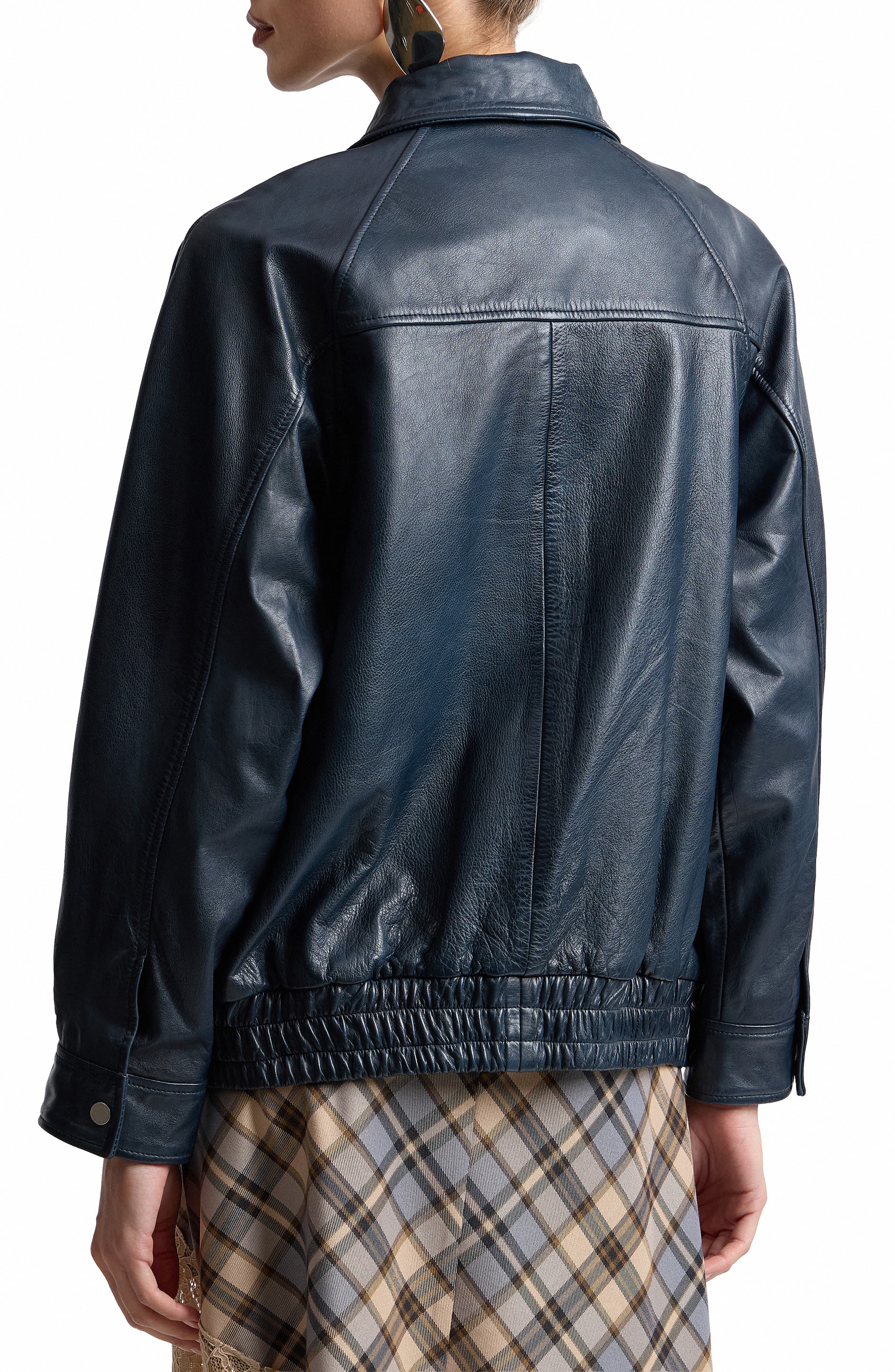 Женские куртки Avec Les Filles Oversize Leather Bomber Jacket — фото 3