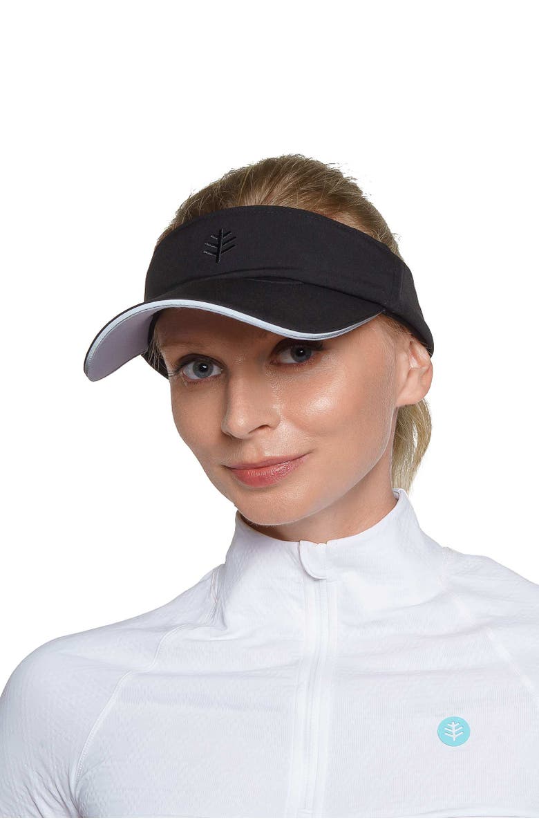 Coolibar Golf Visor - UPF 50+ Sun Protection - Ultimate, Alternate, color, Black