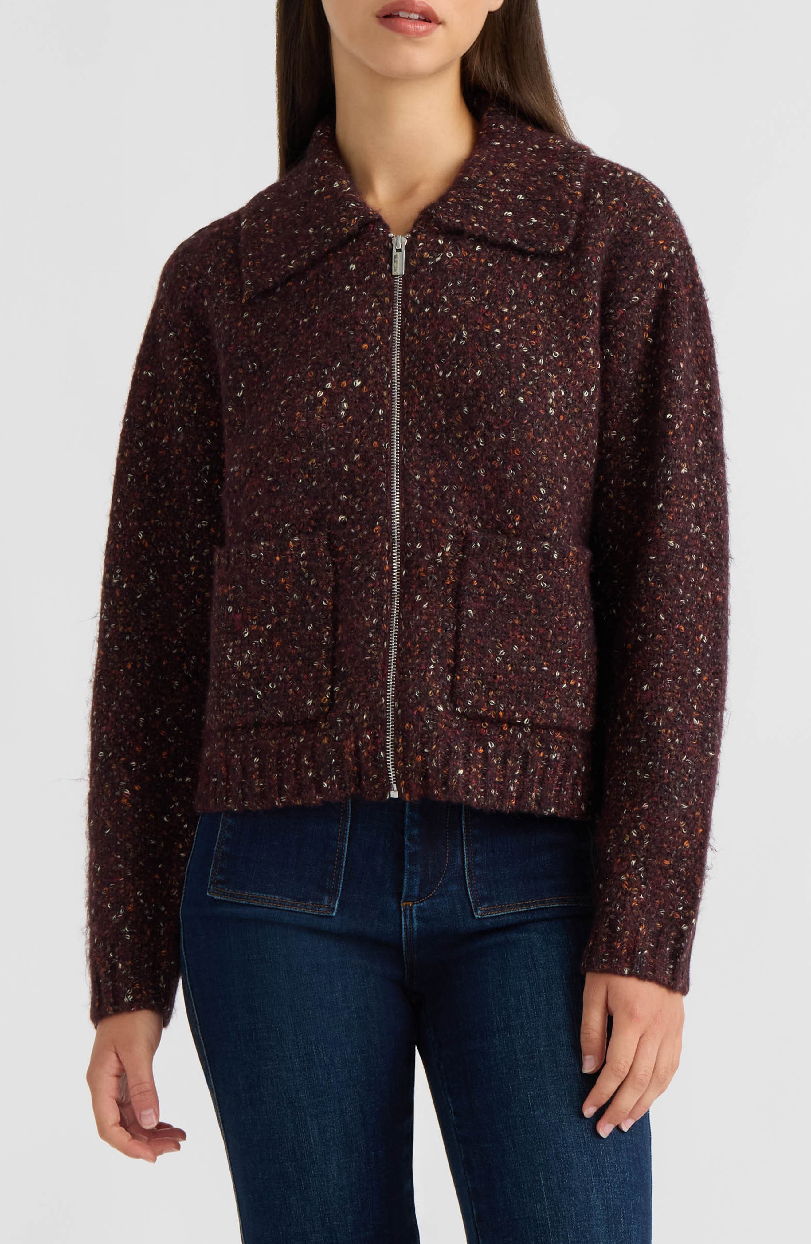 Zip Front Sweater Jacket