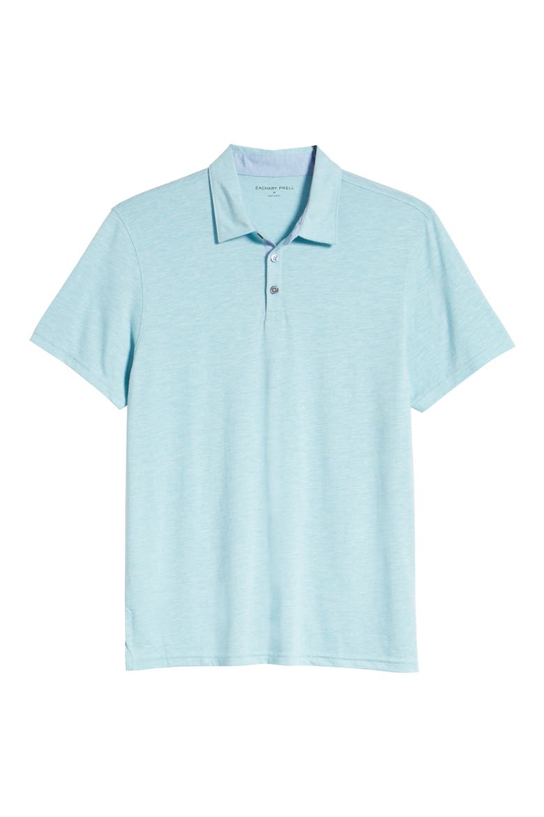 Liff Regular Fit Slub Polo, Alternate, color, AQUA