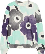 Marimekko Leiot Unikko Floral French Terry Sweatshirt