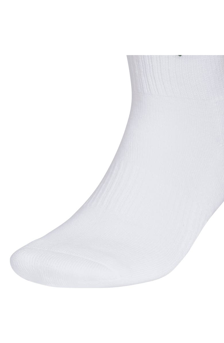 adidas Gender Inclusive Paramount Assorted 3-Pack Quarter Socks, Alternate, color, White/ Yellow/ Blue