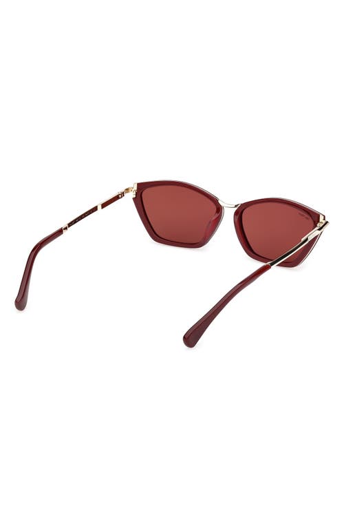 Max Mara Miller 54mm Round Sunglasses In Burgundy