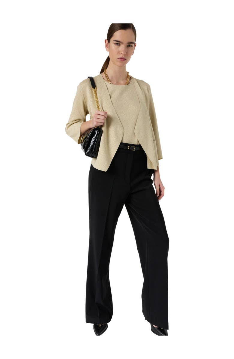 GERARD DAREL Lavina 3/4 Sleeve Open Front Cardigan, Alternate, color, Mustard