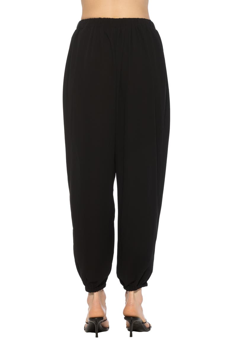 Silas Draped Balloon Pants, Alternate, color, BLACK