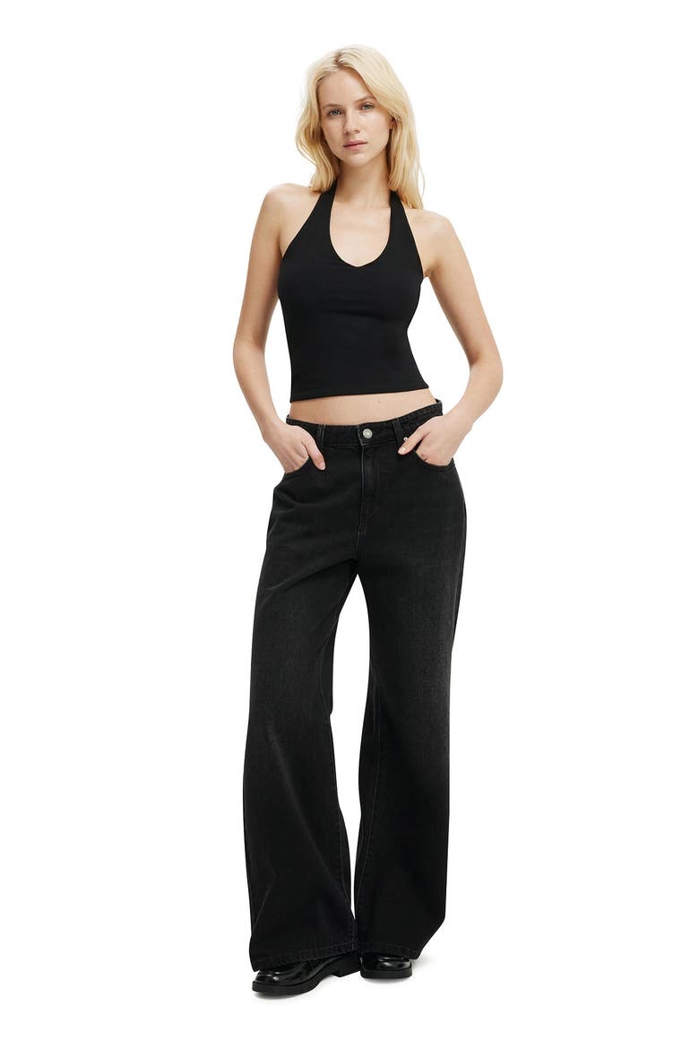 Women's All Day V Neck Halter, Alternate, color, Black