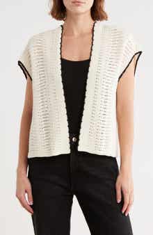 Democracy Cotton Cap Sleeve Cardigan