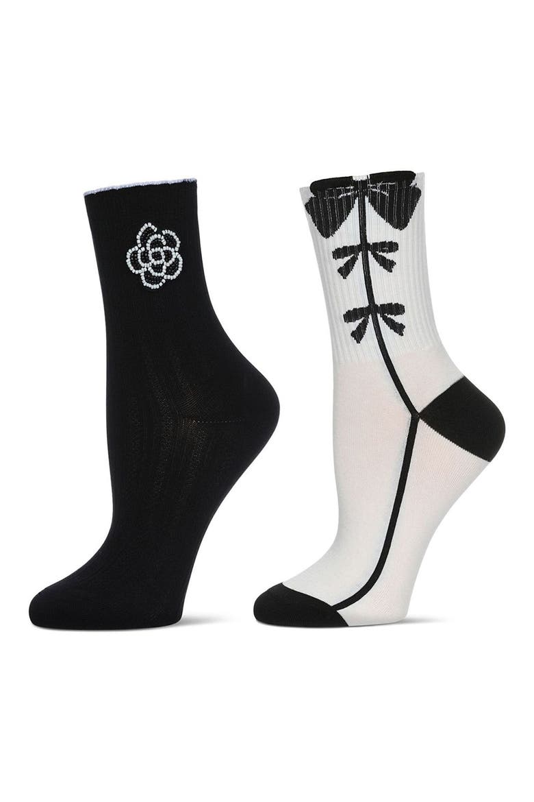 Assorted 2-Pack Crew Socks, Main, color, BLACK-NUDE