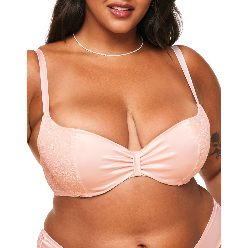 Adore Me Eira Push Up Demi Bra In Pink